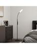 LED Floor Lamp Dimmable, Remote Control, 360 degrees Gooseneck, Black