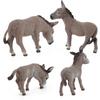 Simulation Animals Model Ornaments Lifelike Donkey Action Figures Children Cognitive Puzzle Toys For Gifts