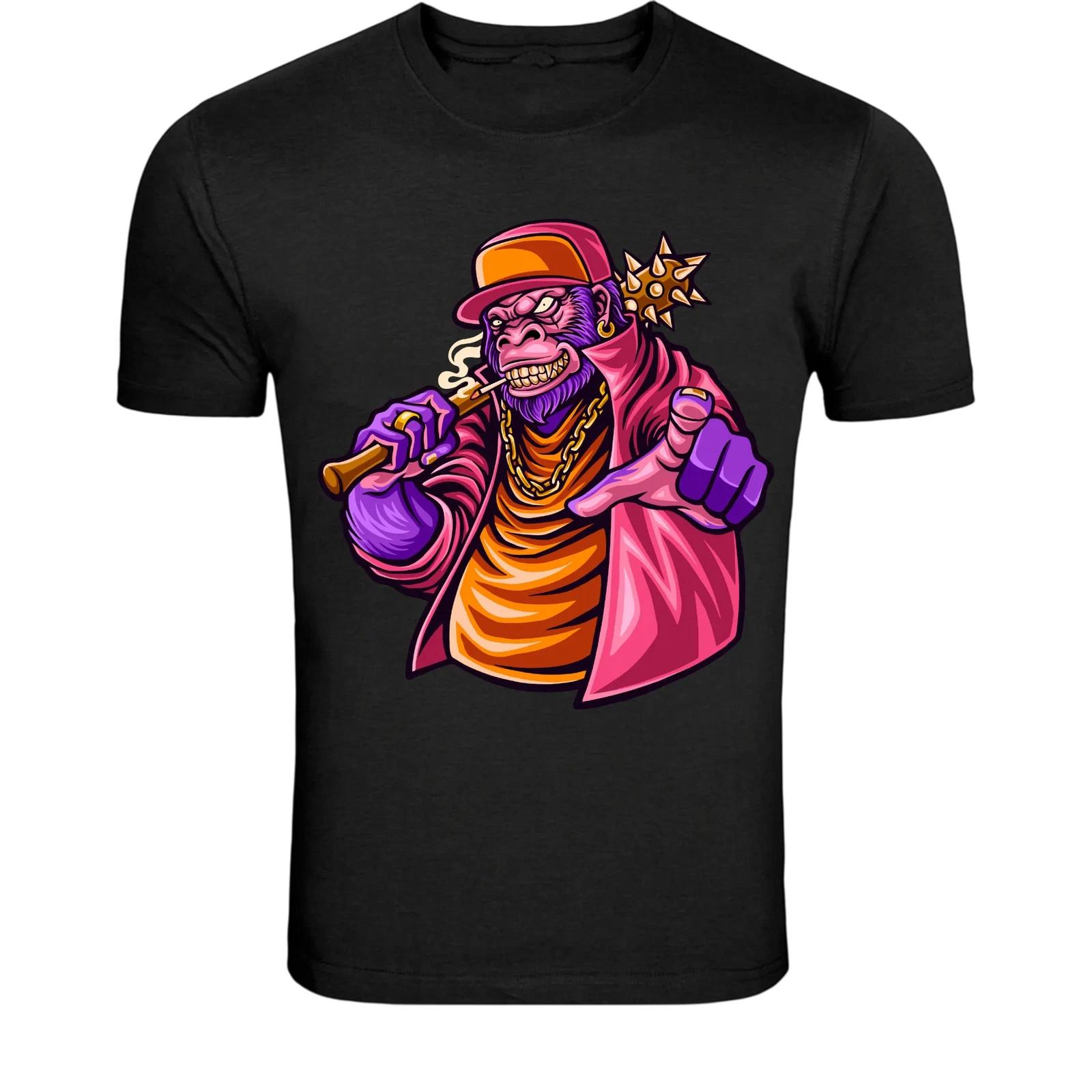 Street Gangster Gorilla T-Shirt - Urban Hip Hop Ape Graphic Tee M