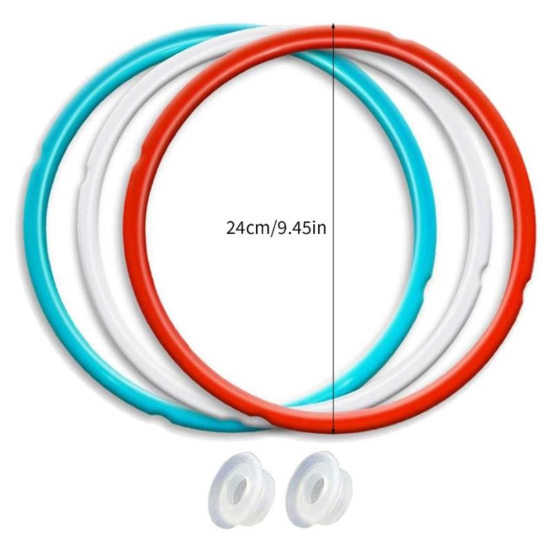 3Pcs Food Grade Silicone Replacement Gaskets Sealing Rings for 5Qt and 6Qt Pressure Cookers Accessories Easy to Use