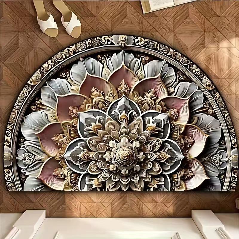 

Міцний, Легкий у догляді Напівкруглий Доріжка - Стійкий до бруду та зносу для передпокою або спальні 50x80 cm (Skin-friendly)