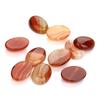 Natural Black Agate Stone Cabochon Tiger Eye Oval Spacers Beads For Handmade Ring Pendant Jewelry Finding Materials