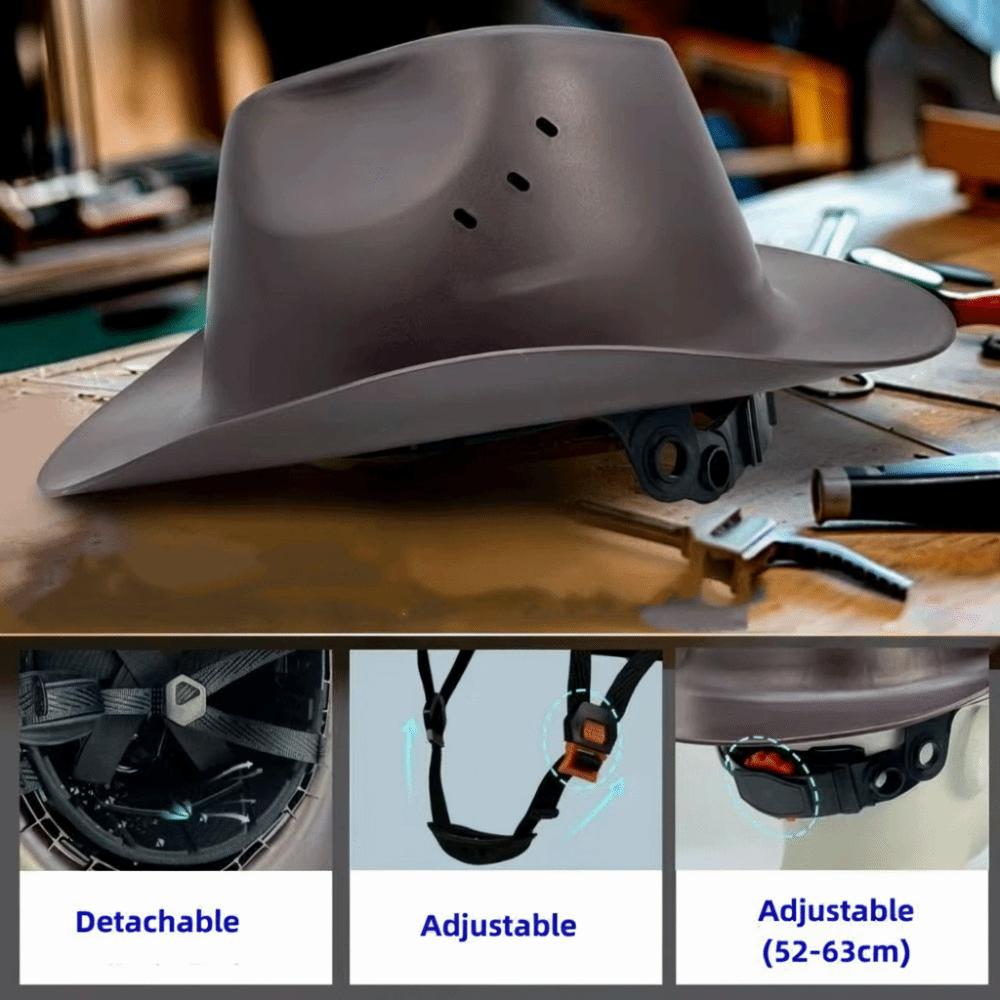 Hochdichter Polyethylen-Schutzhelm Cowboy-Stil Vollrand-Schutzhelm Für die Arbeit im Freien