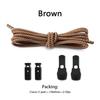 1Pair Elastic Shoe Laces Sneakers Tennis Lock Shoelaces Without Ties Adult Kids Round Shoelace Rubber Bands for Shoes Accesories
