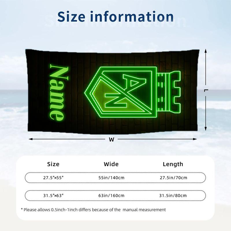 Atletico Nacional Custom Name Printed Beach Towel Personalized Soft Towel For Swimming Beach Travel