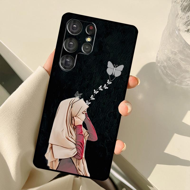 Muslim Islamic Hijab Gril Case For Samsung Galaxy S23 Ultra S21 S22 S24 S25 Ultra S9 S10 Plus S25 FE S20 FE Back Cover
