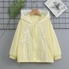Girls' Korean Style White Bow Sun Protection Jacket: Summer 2026 Trendy Children's Wear
