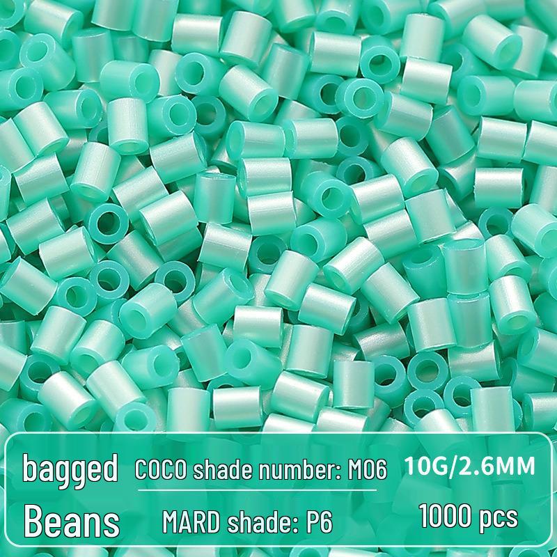 Clear Puzzled Beans Special Color Refill Pack, Black & White, 2.6mm Handmade DIY Fuse Beads Toy Set