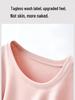 Women's Thickened Fleece Lined Slim Fit Round Neck Warm Underwear Set for Autumn and Winter