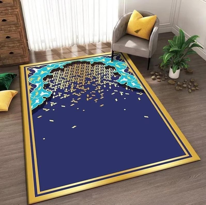 Islam Muslim Prayer Mat Living Room Decor Anti-slip Carpets Bedroom Bedside Soft Rug Entrance Doormat Machine Washable Carpet