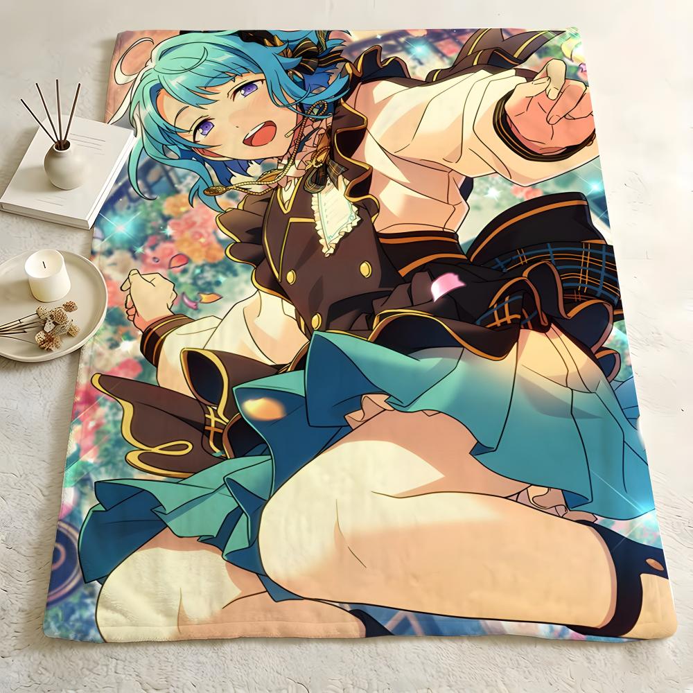 Anime E-Ensemble S-Stars Throw Flannel Blanket Skin Soft Suitable for Sofa Living Room Bed Travel and Gifts