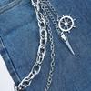 Punk Rock Waist Chain Metal Pants Belt Chains Fashion Pendant Pant Chain  for Men Women