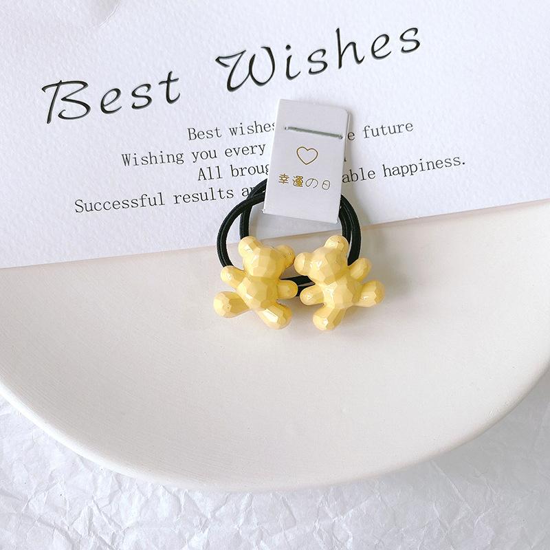 2 יחידות להקות שיער אלסטיות לתינוקות בנות צבע סוכריות טבעת שיער חבל שיער ילדים כיסוי ראש ילדים פעוט אביזרים