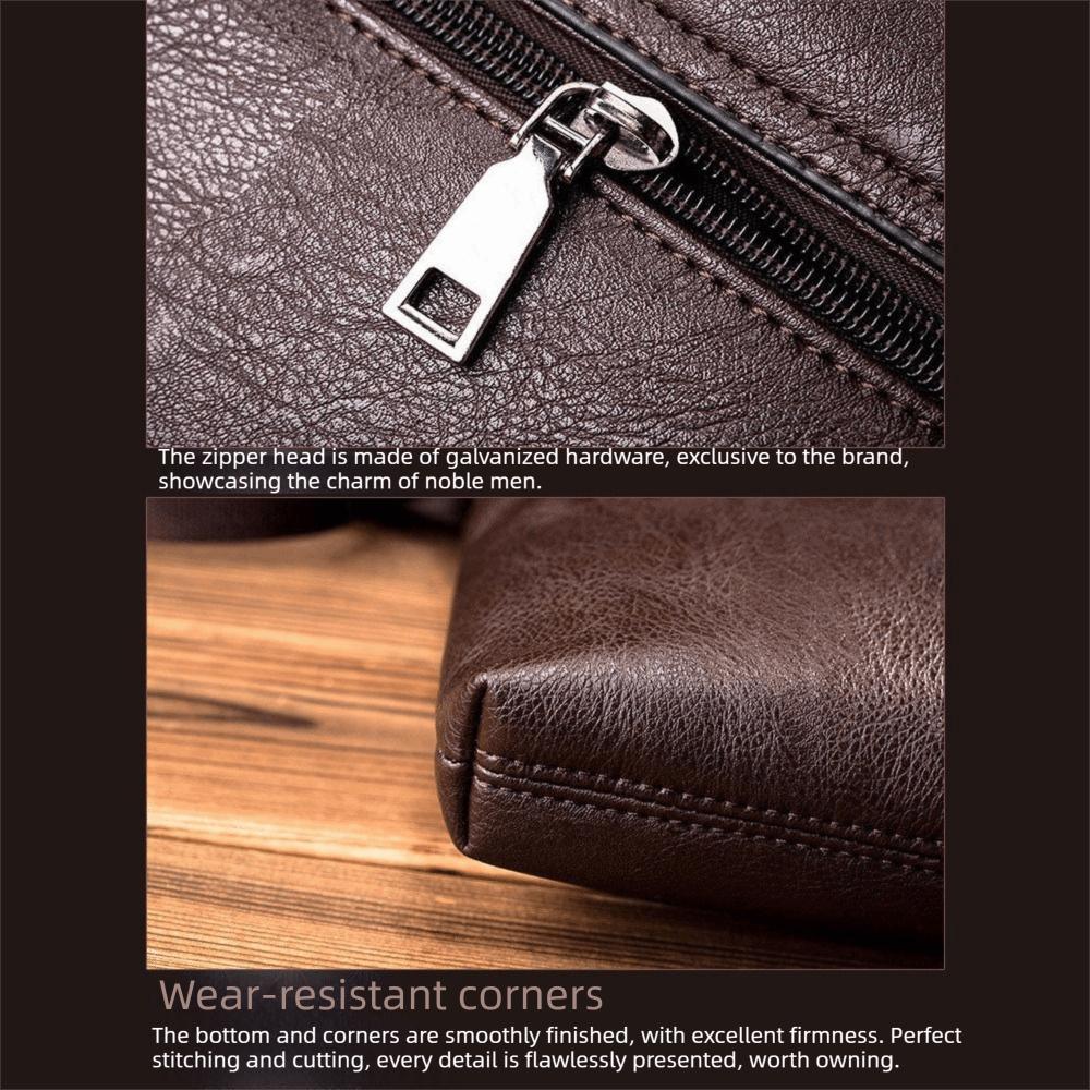 Newest Large Capacity Man Messenger Bag Adjustable Strap Waterproof Men's Crossbody Bag Pu Leather Vintage Handbag Sports