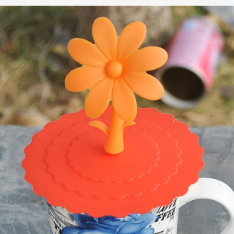 1Pc Girasole Coperchio Della Tazza Antipolvere Riutilizzabile In Silicone Bere Coperchio Della Tazza FAI DA TE Isolamento Anti-polvere Copertura Della Tazza Casa Articoli e Attrezzature per Acqua, Caffè, Tè Tazze Coperchio