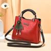 Upscale Women's Handbag with Pendant Temperament Retro Versatile Shoulder Messenger Bag Large Capacity Commuting Shoulder Bag