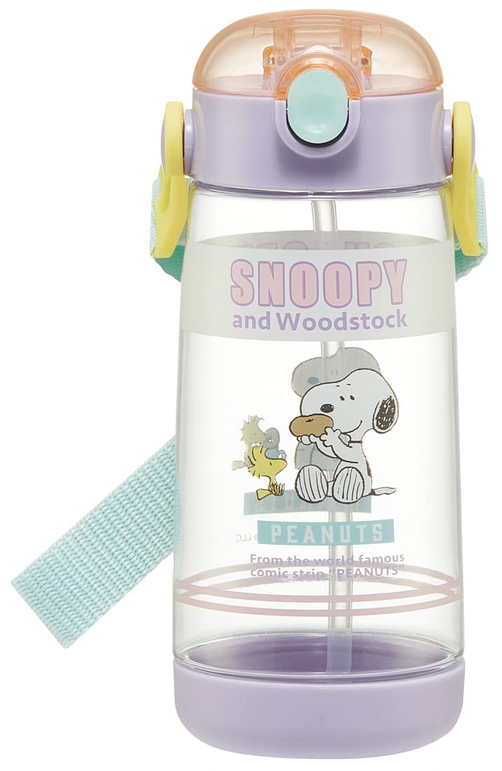 

Skater Snoopy Pop Color Water 480ml Clear Bottle with for Bottle, Straw, Kids, PDSH5-A
