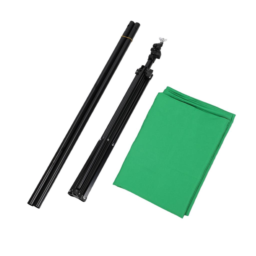Green Screen Backdrop Kit with Stand Photo Green Screen Background with Carrying Bag Clamps for Streaming Video Zoom