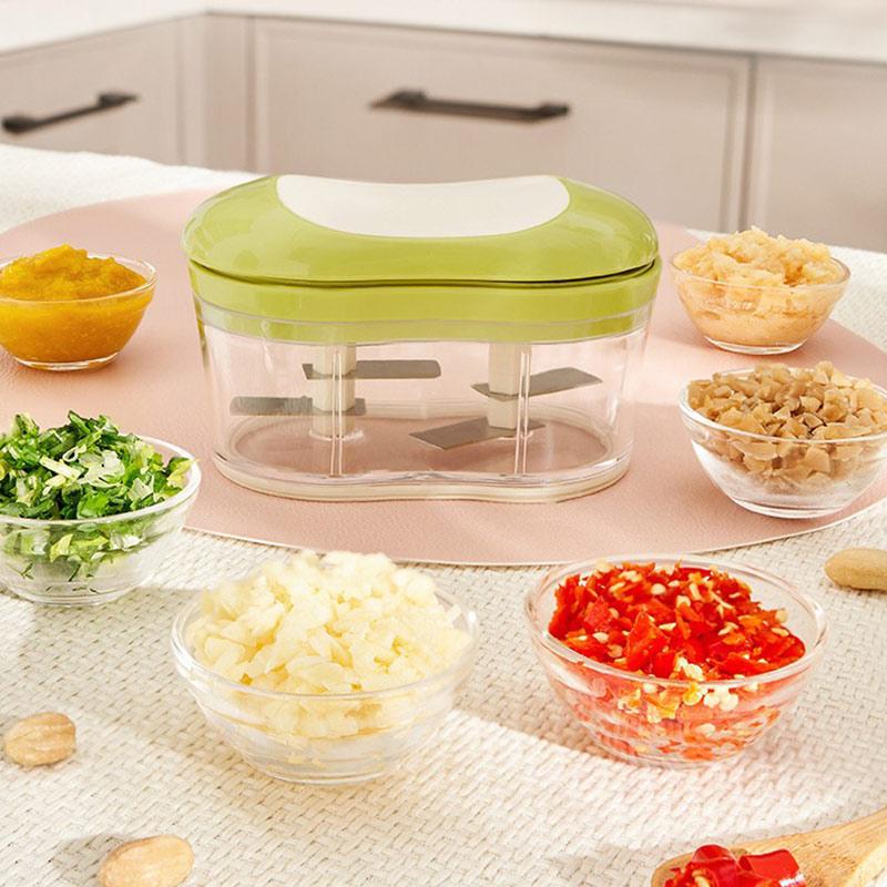 Manual Garlic Press Chopper Hand-pull Garlic Mincer For Home Kitchen Multi-functional Labor-saving Small Food Grinder