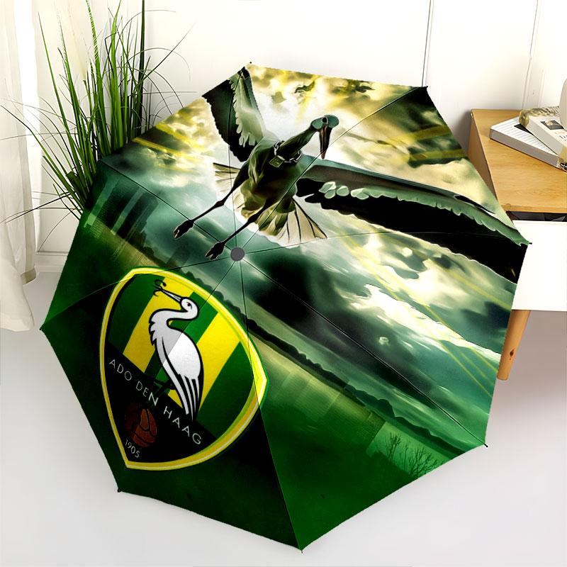1 PC Automatic Folding Umbrella - ADO Den Haag Pattern, Portable & Foldable Design with 8 Ribs, Christmas Birthday Gifts