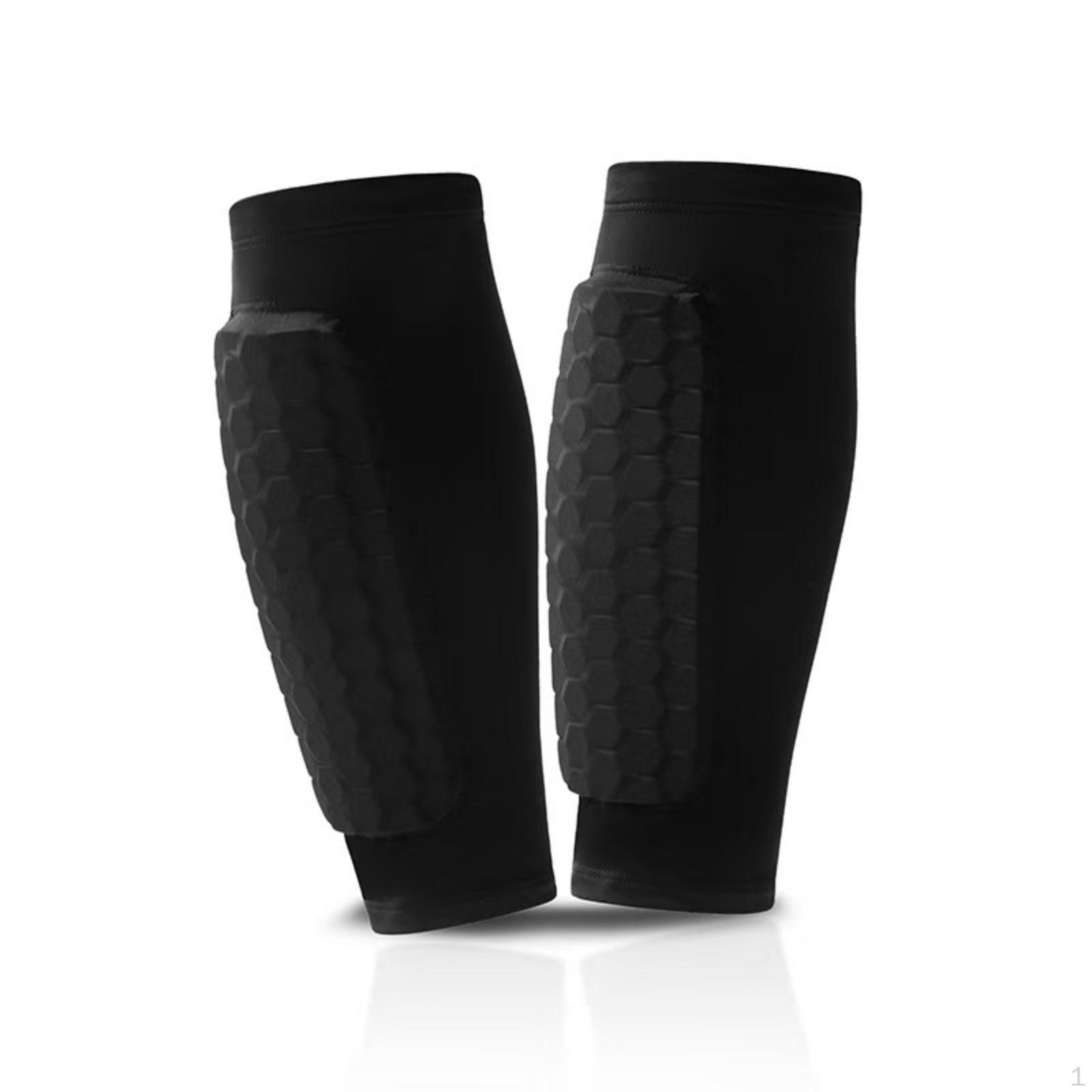 Shin Guard AntiCollision EVA Calf Protector Breathable Leg Sleeve for Adults, Kids, Basketball, Extra Small