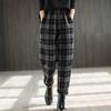 Casual Pants Autumn and Winter Plus Velvet Thickened Retro Plaid Harem Pants Loose Casual All-match Pants