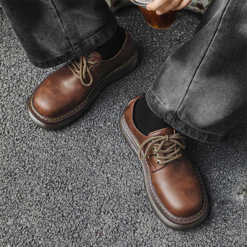 Men's business dress leather shoes men's Korean version of the trend British style autumn breathable casual men's shoes 33589-J