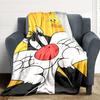 1pc Sylvester Tweety Looney Tunes Flannel Throw Blanket Lightweight Soft Warm All Season Blanket for Sofa, Bed, Travel,L1029020