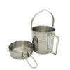 Draagbare Buiten Kampeer Kookgerei 1L Roestvrijstalen Kookketel Kampeerpan Set Backpacking Pan Picknick