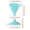 4pcs, Funnel, Mini Funnel, Silicone Collapsible Funnel, Foldable Funnels For Water Liquid Oil, Kitchen Gadgets Accessories, Kitchen Utensils
