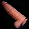 XXXL Realistic Liquid Silicone Dildo, Dual Density Soft Skin Feel, Defined Veins & Realistic Texture, Strong Suction Cup, 4 Sizes, 37cm Large Size