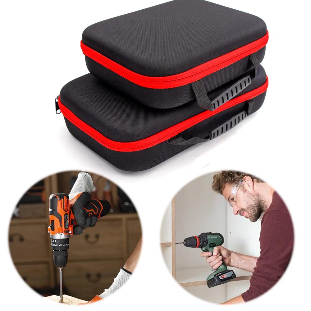 Multifunction Portable Electric Drill Tool Bag Shockproof Tool Handbag Tool Storage Bag Electrician Hardware Organizer