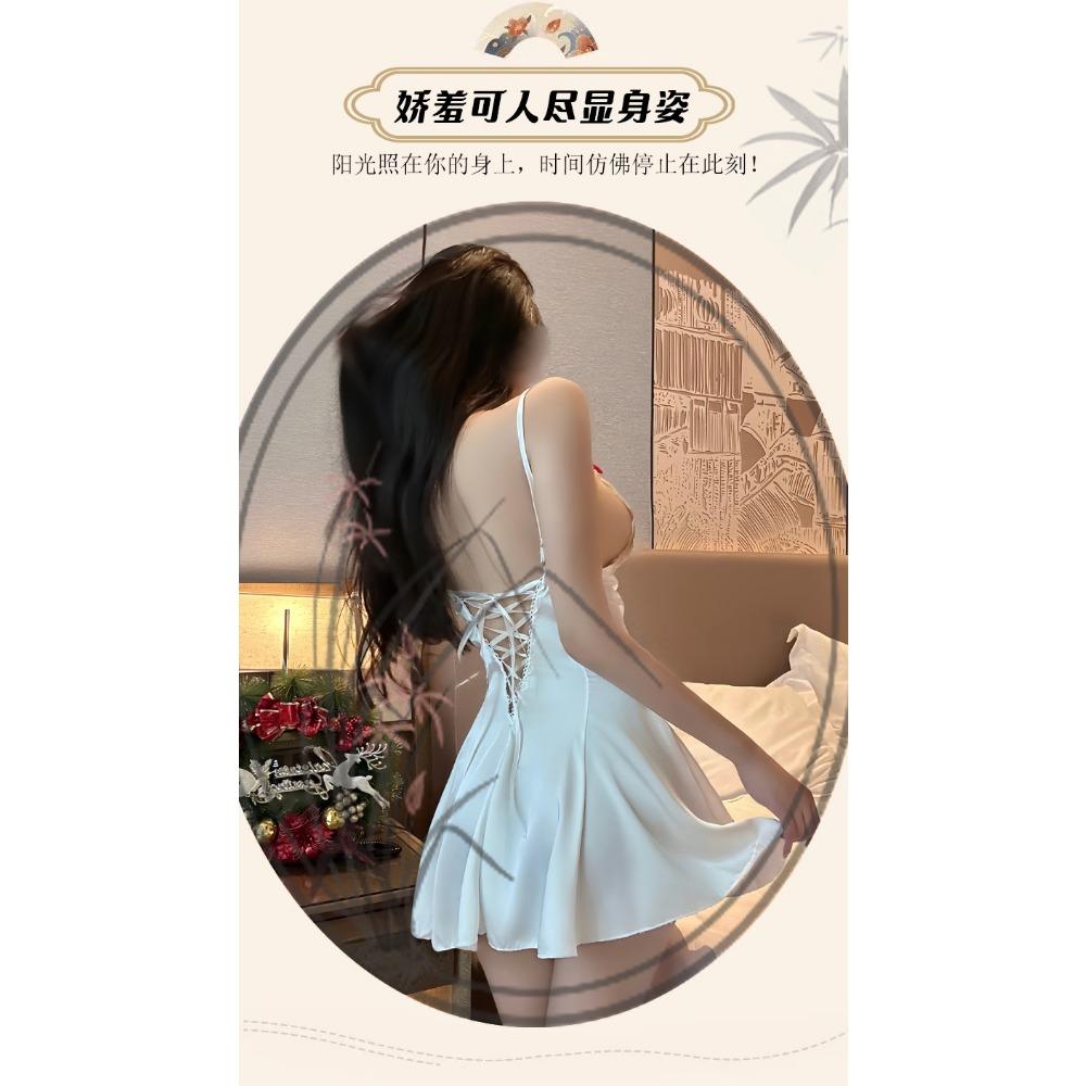Man Desire Erotic Underwear Lace Hollowed Out Pure Desire Girl Pajamas Summer Private Room Suspenders Sexy Home Pajamas 9364