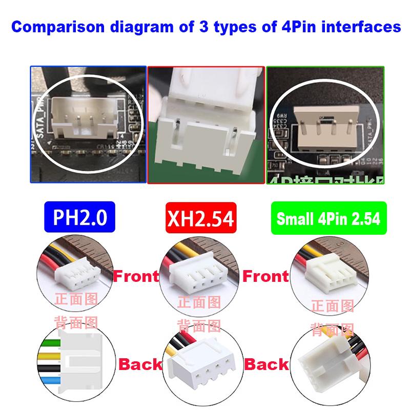 SATA 7+15 to 4 Pin XH2.54+ SATA Cable for Hard Disk Data Transfer/Charging Line Cord Plug Optical Drive 90 Degree Angle IDE Wire