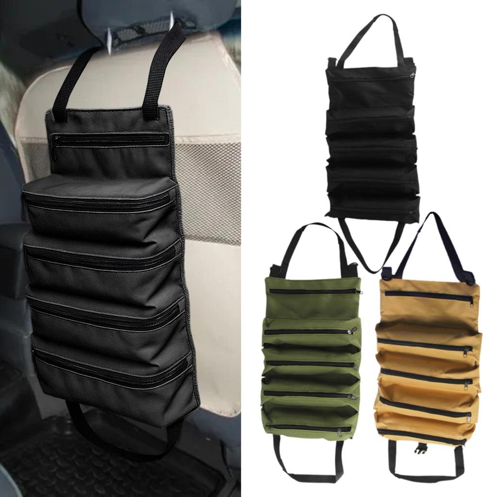 Hardware Tool Bag Large Capacity Multiuse Roll Up Tool Bag for Carpenter Maintenance Workers Builders Installers Electricians