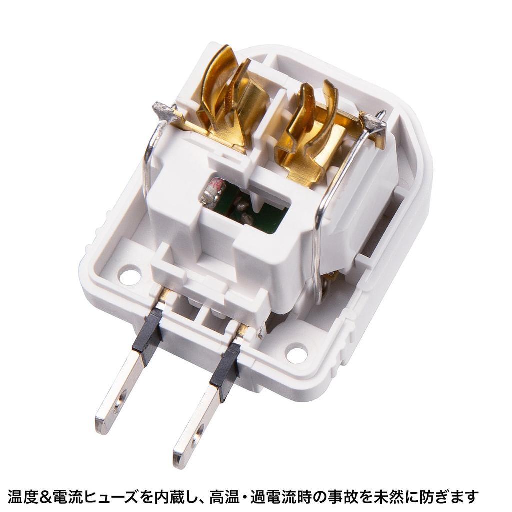 Sanwa Supply Temperature Current Fuse Adapter & Built-in TAP-AD16W