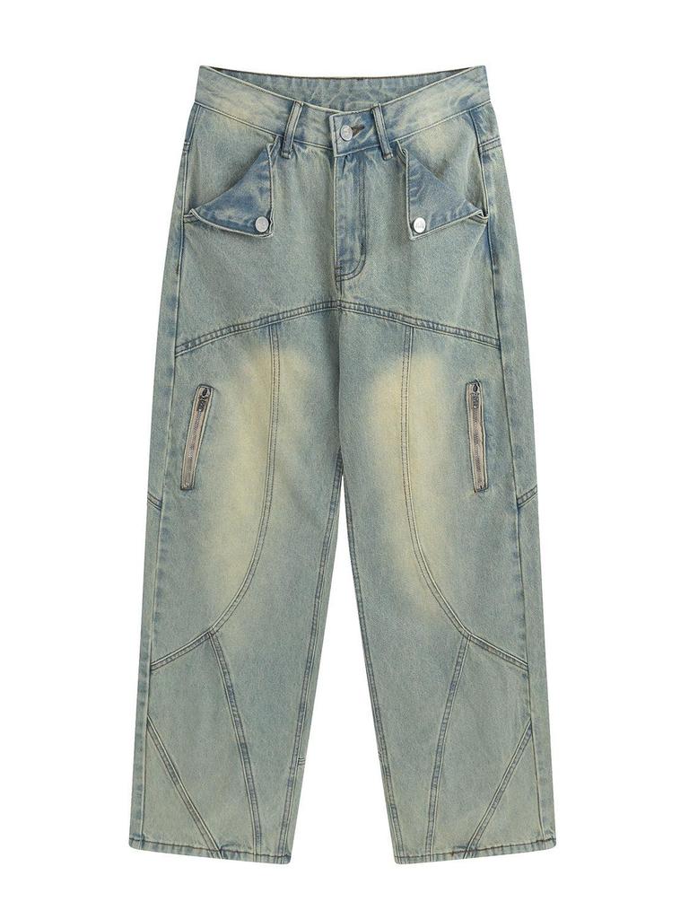 Women's High-Waisted Retro Wide-Leg Jeans – Summer Street Style