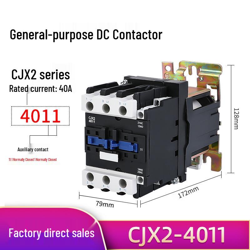 DC 24V Contactor CJX2 Series: 1210Z, 1810Z, 2510Z, 3210Z, 5011Z, 6511Z, 9511Z
