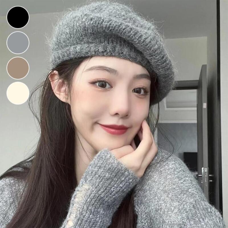 Women s Soft Classic Wool Knit Hat C6451_Black