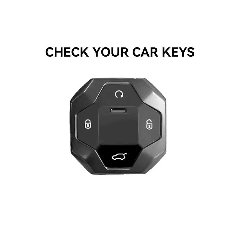 Leather Car Key Case Cover Protective Shell for Chery Jetour To Genesis Traveller T2 X90 X70 X95 DASHING X-1 Plus DTC L9 Kechain