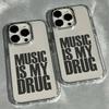 La Musica È La Mia Dipendenza Custodia Trasparente Per Telefono Per IPhone 11 12 13 14 15 16 17 Pro Max Air XS XR 7 8 Plus Cover Funda