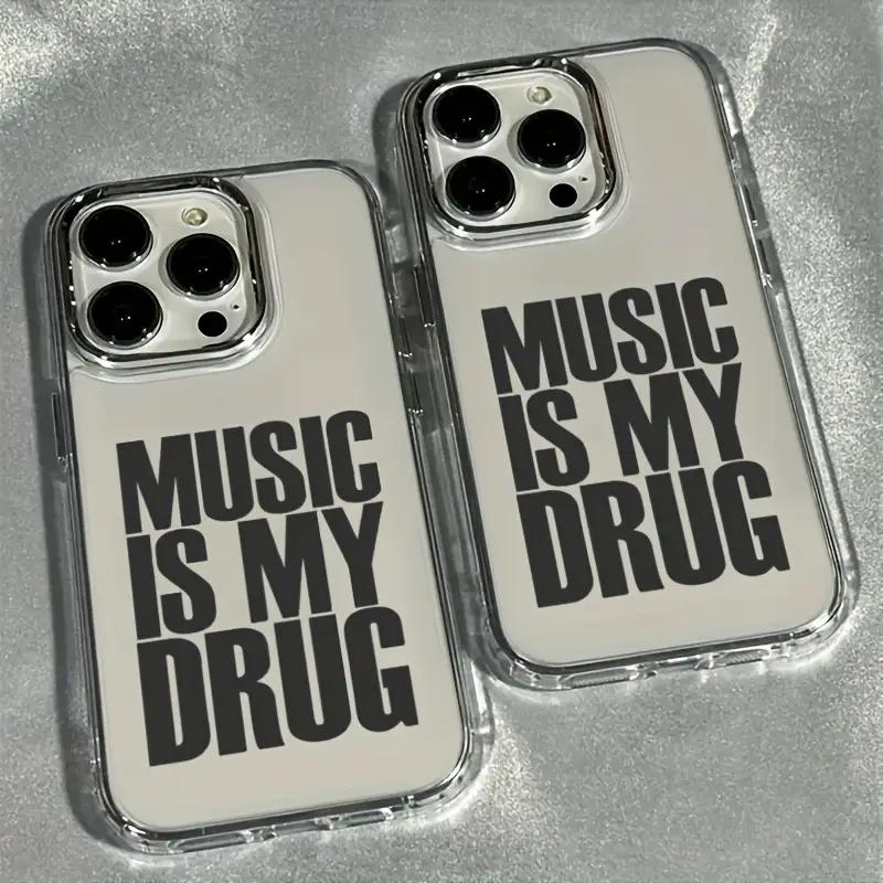 La Musica È La Mia Dipendenza Custodia Trasparente Per Telefono Per IPhone 11 12 13 14 15 16 17 Pro Max Air XS XR 7 8 Plus Cover Funda