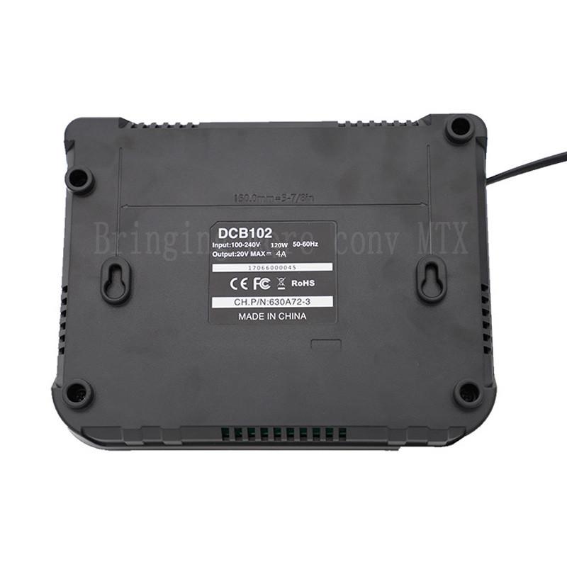 Fast Charging DCB102 Li-ion Battery Charger For DeWalt 12V 14.4V 18V 20V DCB105 DCB200 Double Charging Postion with USB Port New