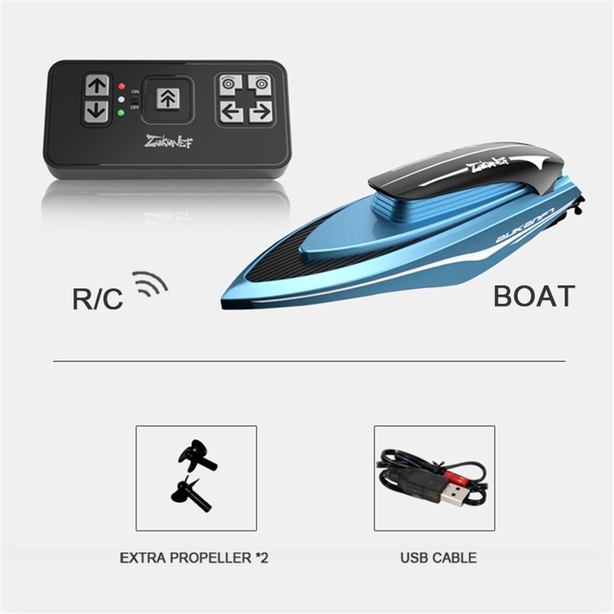 Mini RC Boats High Speed Electronic Remote Control Racing Ship with Led Light Children Competition Water Toys for Kids Gifts A