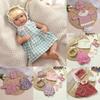 Wiedergeborene Babypuppenkleidung für 45cm Puppen Pulloverkleid Baby Puppen Kleidung Zubehör Mode Wiedergeborene Puppe Anzieh Zubehör