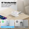 Travel Power Strip with USB Ports 1.25m Extension Cord And Carry Handle Power Multiple Electronic Devices Socket Compact Outlet for Home Office Use