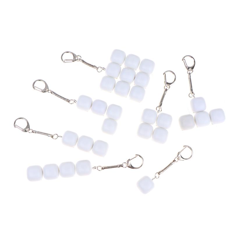 Relaxing Diy Keyboard Keychain Keycap Keys Button Finger Keyboard Cap 1/2/3/4/9Keys Relief Stress Clicker Toy Child Adult