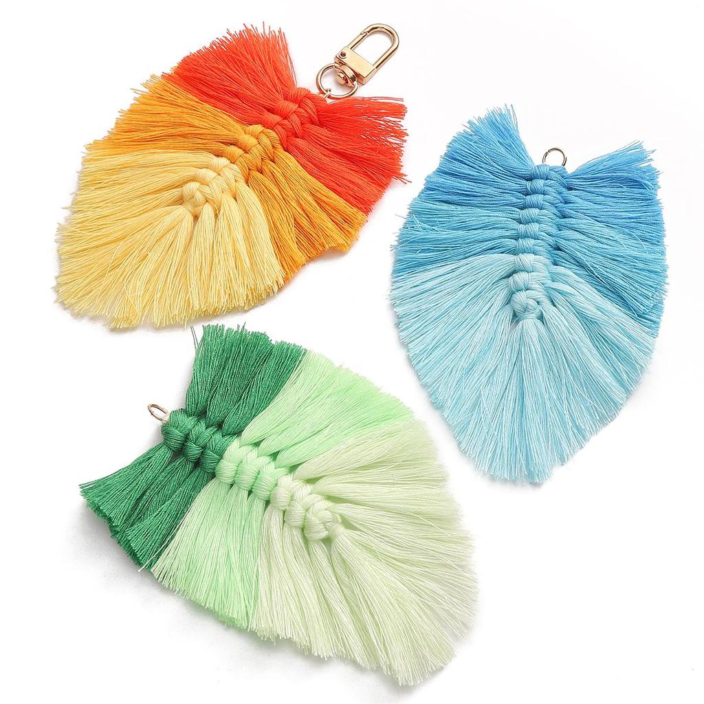 Tassel Woven Pendant Charm for DIY Bag Keychain Accessories