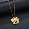 hot! Creative Moon and Sun Shape with I LOVE YOU Letter Pendant Necklace Fashion Elegant Couple Necklace