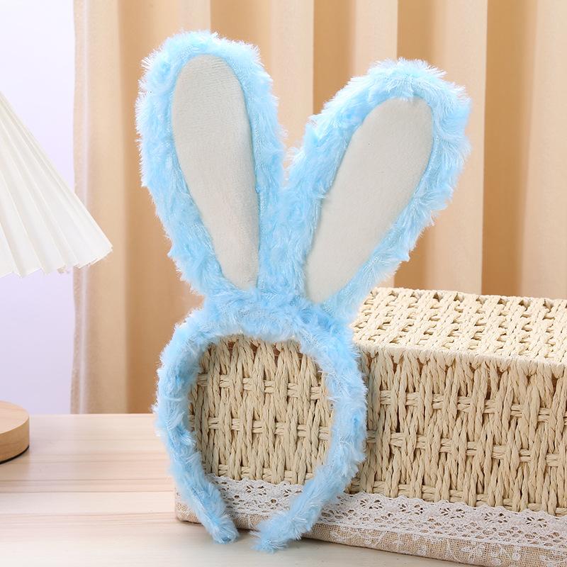 Plush Rabbit Ears Hairband Fluffy Cartoon Rabbit Ears Headband Rabbit Ears Hair Hoop Adorable For Women S Hair Decoration Theme